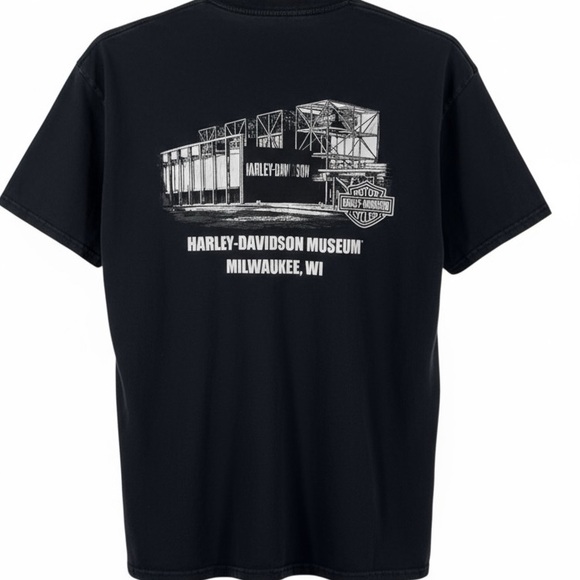 👛 (ANY 2/$25) HARLEY DAVIDSON MUSEUM Short Sleeve Tee - Picture 3 of 6
